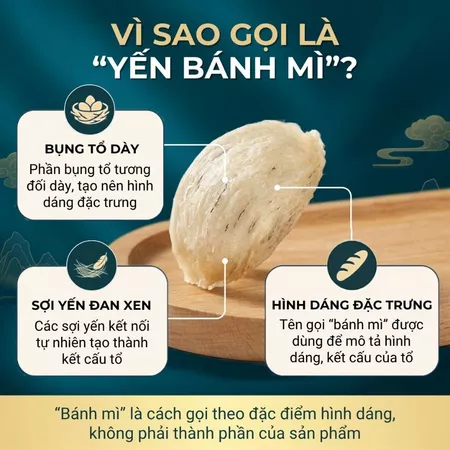 Tổ Yến Thô Form Bánh Mì 2 banh mi tho 1