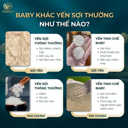 Yến Tinh Chế Baby OMNEST 50g – Đóng Túi Tiện Lợi 4 tinh che baby 3