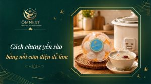 cách chưng yến bằng nồi cơm điện