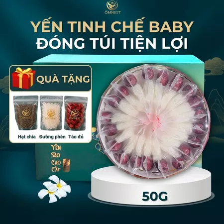 Yến Tinh Chế Baby OMNEST 50g – Đóng Túi Tiện Lợi